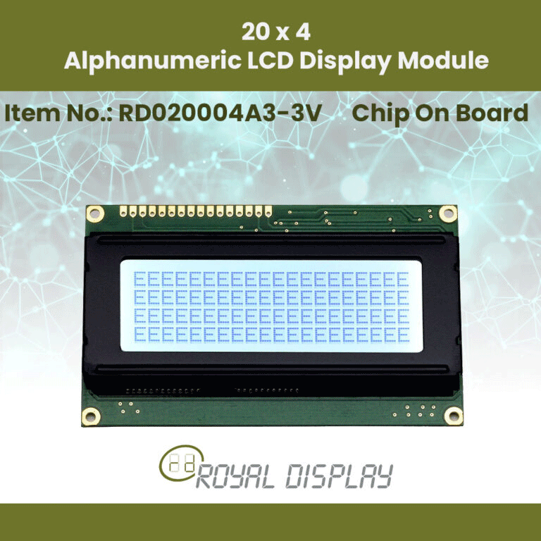 Alphanumeric LCD Display Module Chip on Board (COB)